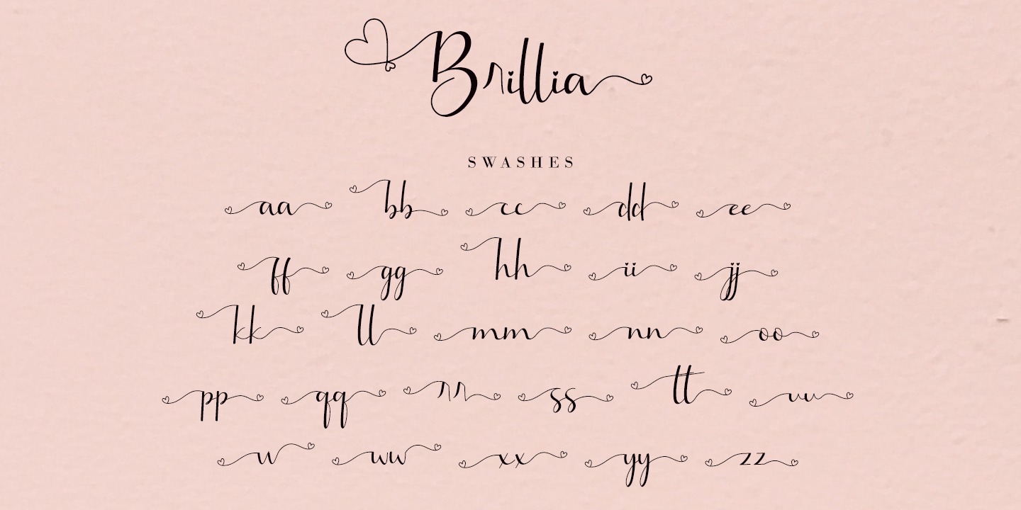 Пример шрифта Brillia Calligraphy #2